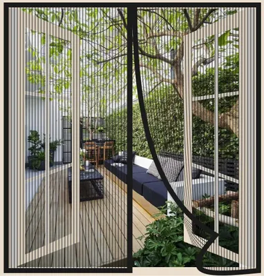Produktbild von Magnet Fliegengitter Fenster 70x140cm, Schwarz Insektenschutz Fenster Ohne Bohren, Magnetisches Fliegengitter Fš¹r Fenster Automatisches Schlie?en fš¹r Balkontš¹r Terrassentš¹r mit Klettband