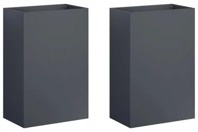 Immagine prodotto di vidaXL Vaso da giardino, 2 pezzi, antracite, 50 x 40 x 75 cm