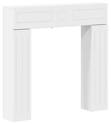 Immagine prodotto di Cornice per camino, colore bianco, dimensioni 102 x 18 x 100,5 cm, realizzata in materiale composito di legno