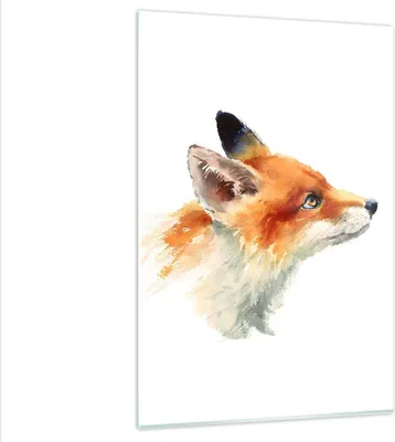Produktbild von Bilder auf glas - Einteilig - Fuchs Tier Natur - 80x120cm - Glasbilder - Wandbilder - Bilder - zum Aufhängen bereit - Wanddekoration aus Glas - Glas Bilder - Wandbild auf Glas - GPA80x120-3904