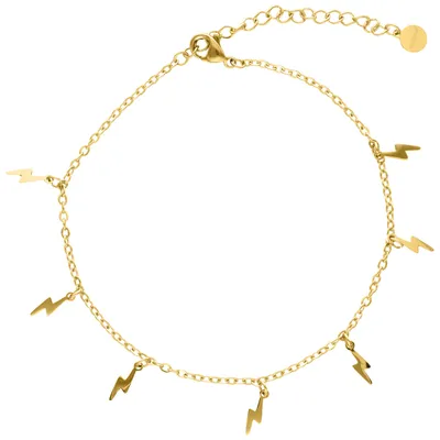 Produktbild von Wildcat Fußkette - Flash Fußkettchen  - Gold - Chirurgenstahl 316L - wasserfest, langlebig, hautverträglich, Gold