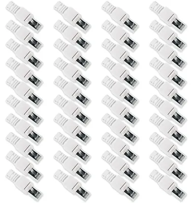 Produktbild von 40x CAT 6A RJ45 Netzwerk Stecker Netzwerkstecker CAT 7 6 5 LAN Kabel werkzeuglos