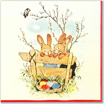 Produktbild von Serviette "Hasenfreundschaft", 20 Stück