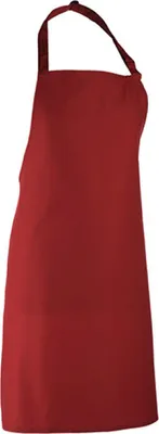 Obrázok produktu pre Premier Workwear PR150 | Zástera s náprsenkou "Colours" - možno prať na 60 °C - Farba: bordová (približne Pantone 216) - Rozmery: 72 x 86 cm