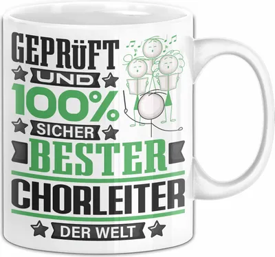 Produktbild von Chorleiter Geschenk Lustiger Spruch für Chorleiter Geschenkidee Bester Chorleiter Der Welt (Weiß)