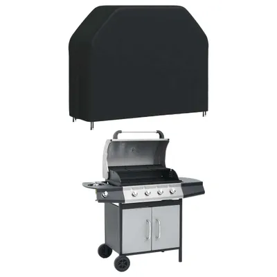 Image de Couverture de barbecue 162x61x122 cm Noir 420D Oxford