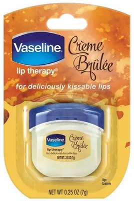 Produktbild von Vaseline | Lip Therapy 7g - Lippen- und Körperbalsam, Kosmetische Vaseline, Crème brûlée , Ideal für den Winter