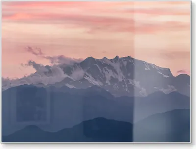 Produktbild von DEQORI Schneidebrett Glas 40x30 cm 'Alpenabendglanz' Schneideplatte Servierplatte groß