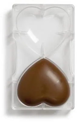 Produktbild von Schokoladenform Herz 3D 9 x 10 cm mit einfacher Entnahme