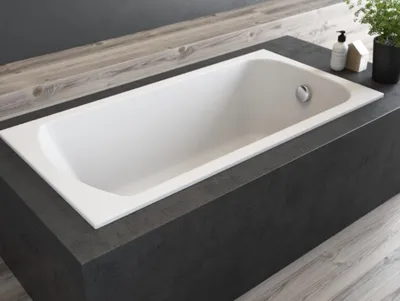Produktbild von Badewanne Rechteck 180x80 mit Styroporverkleidung, Ablauf & Füße GRATIS | Komplettset 4in1 Original Acryl Wanne Siphon | BADLAND CLASSIC SLIM