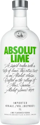 Produktbild von Absolut Vodka Lime 1l (40% Vol) -[Enthält Sulfite]
