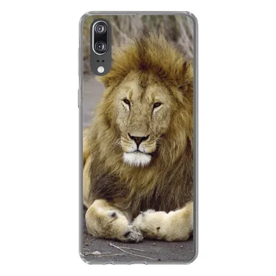 Produktbild von MuchoWow® Handyhülle Schutzhülle Hülle für Huawei P20 Löwe - Afrika - Tier Silikon Softcase Handy Hülle - Hardcover