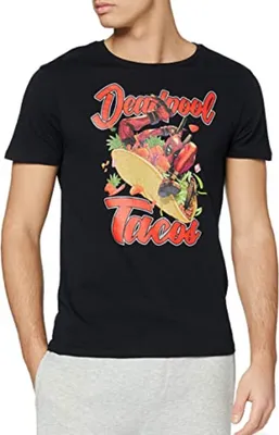 Obrázek produktu pro Marvel Deadpool tacos tričko černé s potiskem M