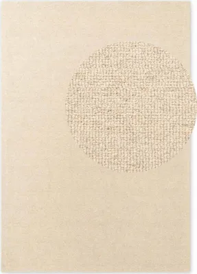 Produktbild von Elle Decoration Puristic Fine Bouclé Wollteppich Knots Hellbeige