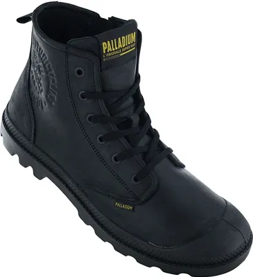 Image de PALLADIUM Pampa Continental Leather - Hommes Bottes Bottes Cuir Noir 74373-008-M , EU 45 UK 10.5