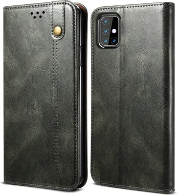 Produktbild von Galaxy M31S Hülle, LaimTop Leder Flip Brieftasche Schutzhülle für Samsung Galaxy M31S Grün