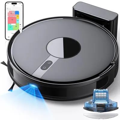 Produktbild von Lubluelu B40 Staubsauger und Wischer Roboter, 6500Pa Saugkraft, LiDAR Navigation, 120 Min. Laufzeit,App-Steuerung,Ideal für Tierhaare & Teppiche
