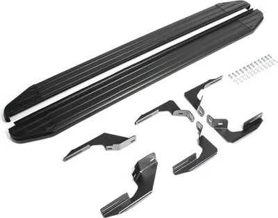 Image de Marchepieds Premium Noir Aluminium Seuil Pour Ford Ranger 2012-2023, 2 pcs Marchepied avec ABE Certificat, Matériel de Montage