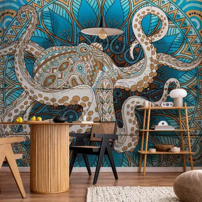 Produktbild von Vlies Fototapete - Zen Octopus 450x315 cm Orient g-A-0142-a-a
