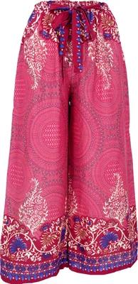 Imagen del producto de Palazzohose, pantalones acampanados, pantalones de verano bohemios, pantalones estilo hippie de Goa – color frambuesa, para mujer, de viscosa, pantalones