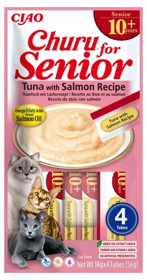 Produktbild von Churu Katzensnack Senior 10+ Thunfisch & Lachs 4 x 14 g