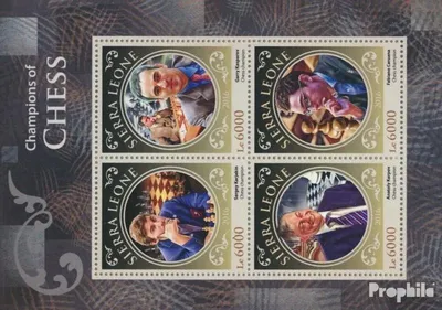 Produktbild von Briefmarken Sierra Leone 2016 Mi 7658-7661 Kleinbogen (kompl. Ausg.) postfrisch Schachmeister