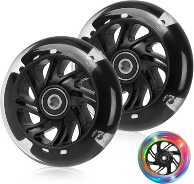 Produktbild von Leuchtendes Stunt-Scooter-Rad, 100 mm, schwarz, mit ABEC-9-Lager