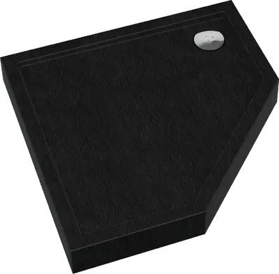 Produktbild von AQUABAD® Duschwanne Ultima LeakProtect® Black Stone 80x80cm Fünfeck