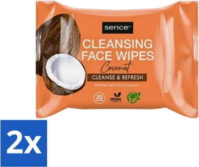 Produktbild von Sence - Coconut - Gesichtsreinigungstücher - Pflegend - 20 Tücher - Vorteilspack - 2 Stücke