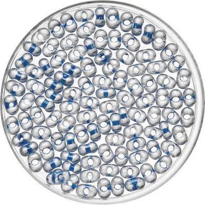 Produktbild von Rocailles Farfalle transparent hellblau 2/4 mm 17 g