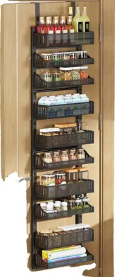 Image de Rayonnage de stockage, étagères réglables, installation de porte, noir
