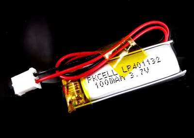 Produktbild von LiPo Akku Lithium-Ion Polymer Batterie 3,7V 105mAh mit JST-PHR-2 Stecker LP401230