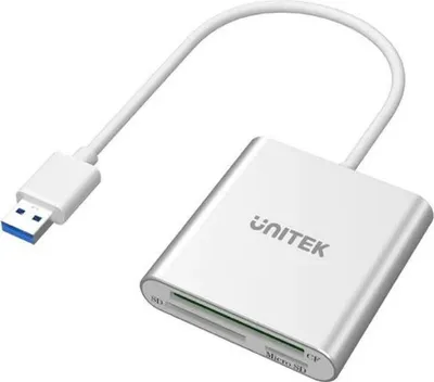 Immagine prodotto di UNITEK Y-9313 card reader USB 3.2 Gen 1 (3.1 Gen 1) Silver