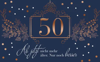 Produktbild von 50. Geburtstag - Karte mit Umschlag