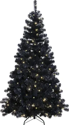 Produktbild von Best Season LED Ottawa Prelit-Tree, schwarz, beleuchtet, ca. 210 cm, 260 warm white LED-Lichter, outdoor, 608-14