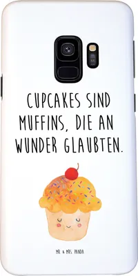Produktbild von Mr. & Mrs. Panda Samsung Galaxy S9 Handyhülle Cupcake - Weiß - Geschenk, Wunder, Muffin, Küche Spruch, Hülle, Cupcakes, Deko, Smartphone, Handy Schutzhülle, Cover