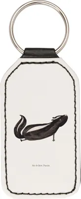 Produktbild von Mr. & Mrs. Panda schlüssel anhänger Stinktier Yoga - Weiß - Geschenk, Wildtier, schlüsselbund, Schlüsselanhänger, Liebe, für, Namaste, Mit Spruch, Taschenanhänger, Skunk