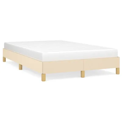 Produktbild von vidaXL Bettgestell ohne Matratze Creme 120x190 cm Stoff