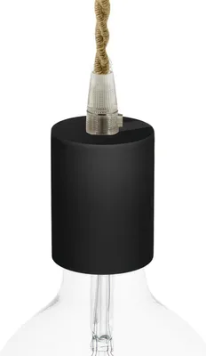 Image de Kit de douille E27 en bois Creative-Cables - Noir