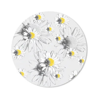 Produktbild von MuchoWow® Mauspad Mousepad Gänseblümchen - Kamille - Blumen - Muster 30x30 cm - Mousepads - Maus Mat - Pad - Mausunterlage - Tischunterlage - Schreibtischmatten