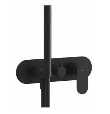 Produktbild von Ravak Eleganta - Unterputzarmatur für 2 Verbraucher, schwarz matt X070300