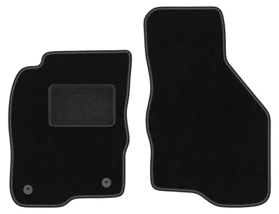 Produktbild von Velours-Fußmatten vorne für Mitsubishi Galant VIII 1996-2007 (Kombi/Limousine) – 2-tlg, Schwarz, passgenau – Wielganizator LUX