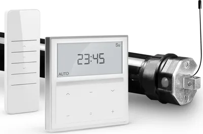 Produktbild von Profi-Set | PRE4 13/14-40 inkl. Funk-Timer Exquisit Wandsender | 13Nm = Zugkraft bis 36Kg | 40mm Achtkant Welle | Rolladenmotor, Rolladenantrieb