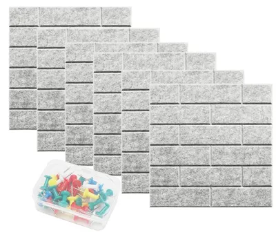 Produktbild von Große Filz Pinnwand mit 30 Stecknadeln - 30 x 30 cm Wanddekoration