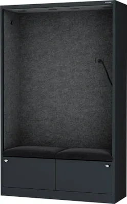 Obrázok produktu pre JAN NOWAK Akustická kabína Telefónna kabína Konferenčná kabína SALLY MentalBox Dark Graphite 115 cm