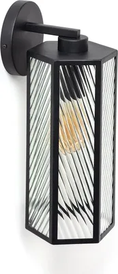 Produktbild von Wandleuchte Glas Hadley Schwarz