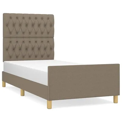 Produktbild von Bettgestell ohne Matratze Taupe 90x200 cm Stoff