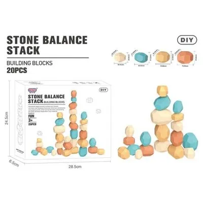 Produktbild von Balanciersteine 20 Stück Gleichgewichtstraining Konstruktionsspiel Meditationsspielzeug