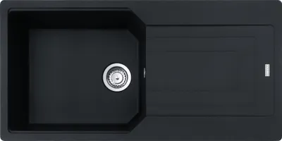 Produktbild von Franke Maris UBG 211-100 Einbauspüle, Black Matt, Fragranit, Unterschrank ab 60 cm, Drehknopf - inkl.