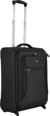 Produktbild von Kleiner Handgepäck Trolley Stoffkoffer, Reisegepäck Schwarz 54 cm 1,9kg Bowatex